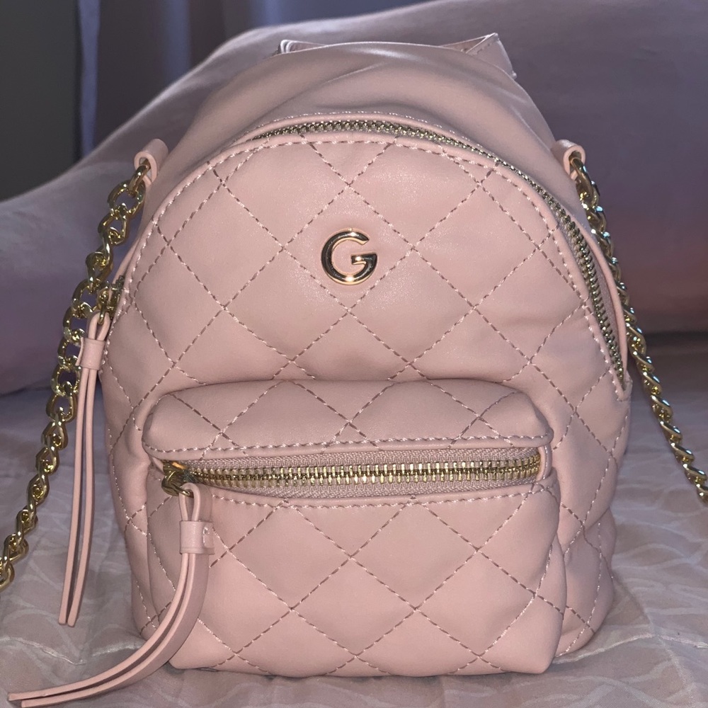 GUESS BUBBLEGUM PINK BACKPACK CROSSBODY BAG